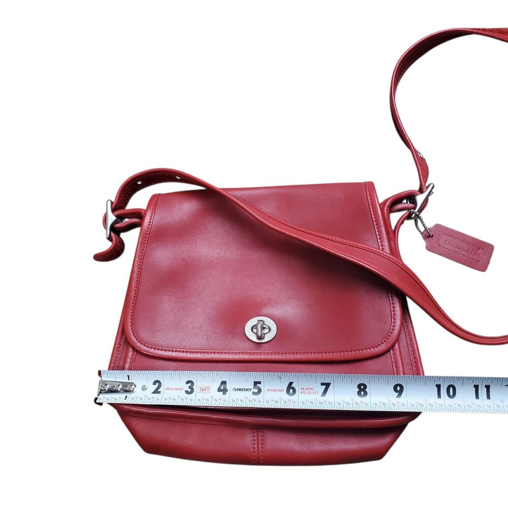 Vintage Coach Red Rambler's Legacy Crossbody Shoulder Bag - 9061 - Picture 8 of 15